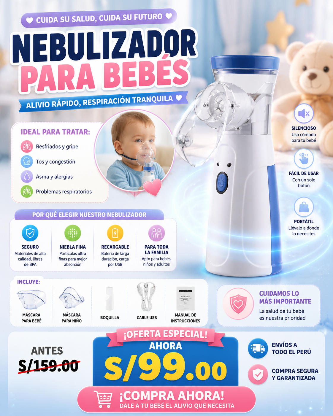 Nebulizador para Bebés👶🏻🥰